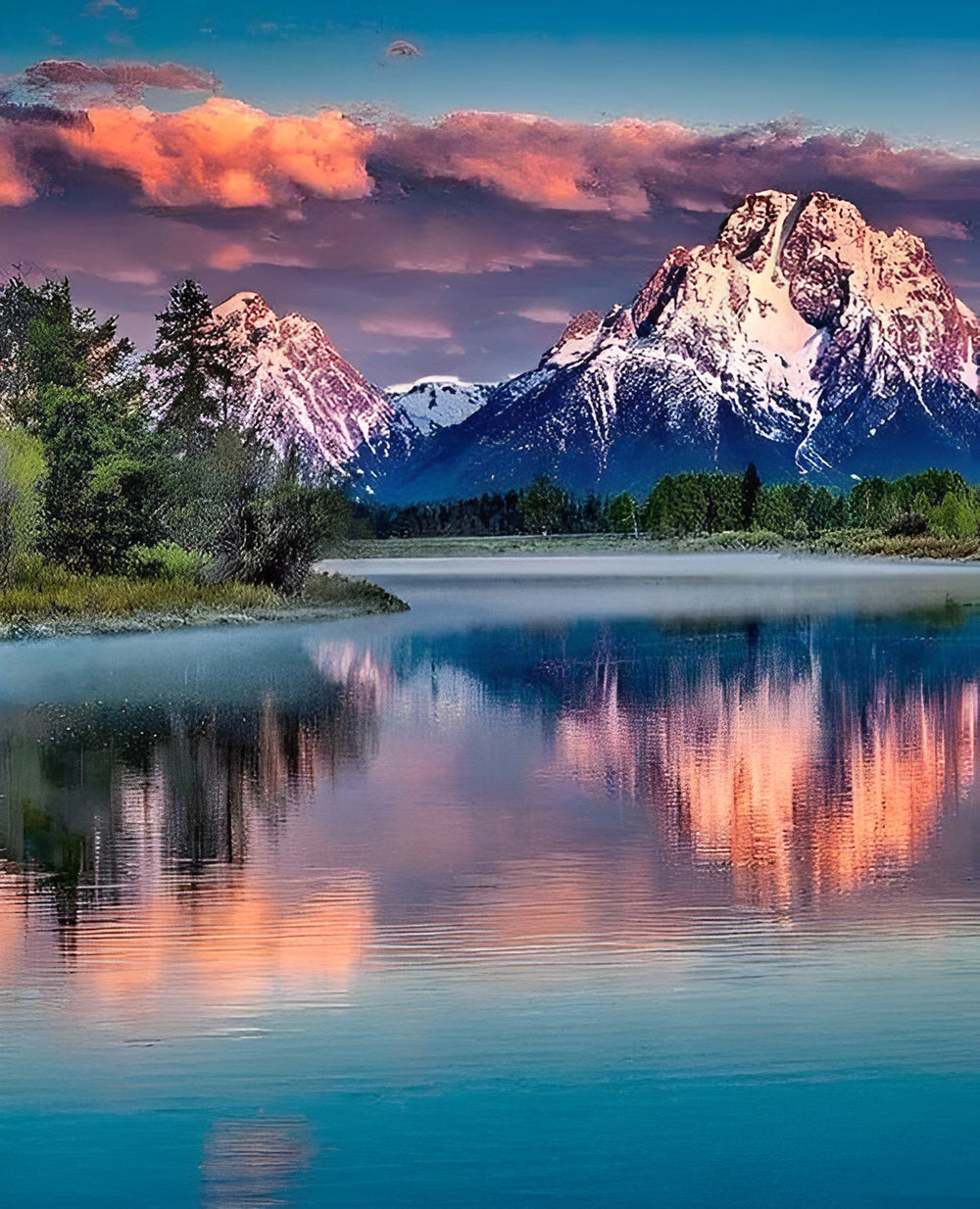 Lake and Mountain Diamond Painting