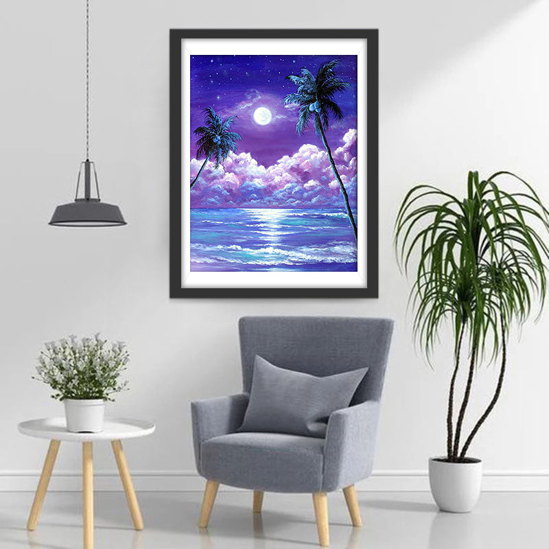 Purple Sea and Sky 5D DIY Diamond Painting Kits