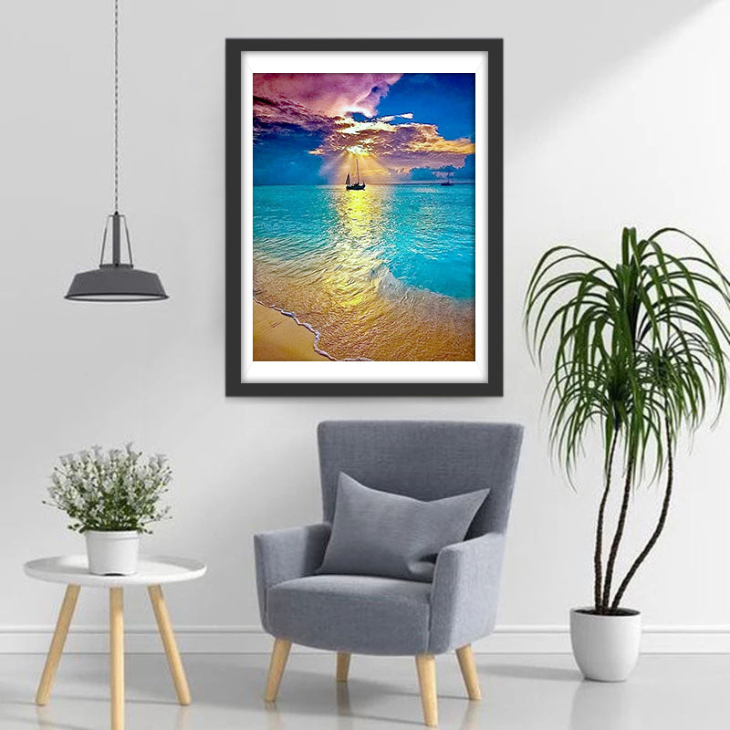 Sea and Sun Rays 5D DIY Diamond Painting Kits