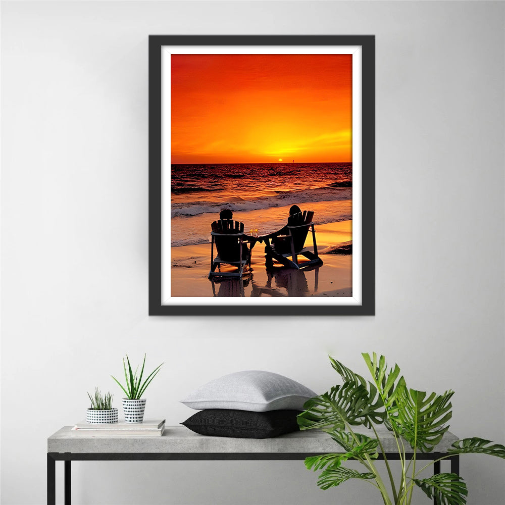 Couple on the Beach Diamond Painting