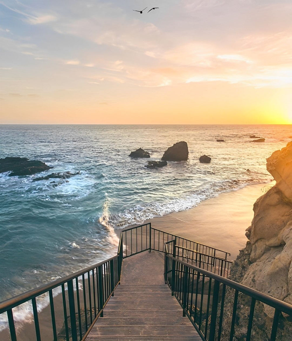 Sea Under the Setting Sun Diamond Painting