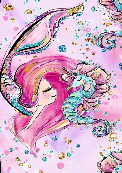 Mermaid and seahorse 5D DIY Diamond Painting Kits