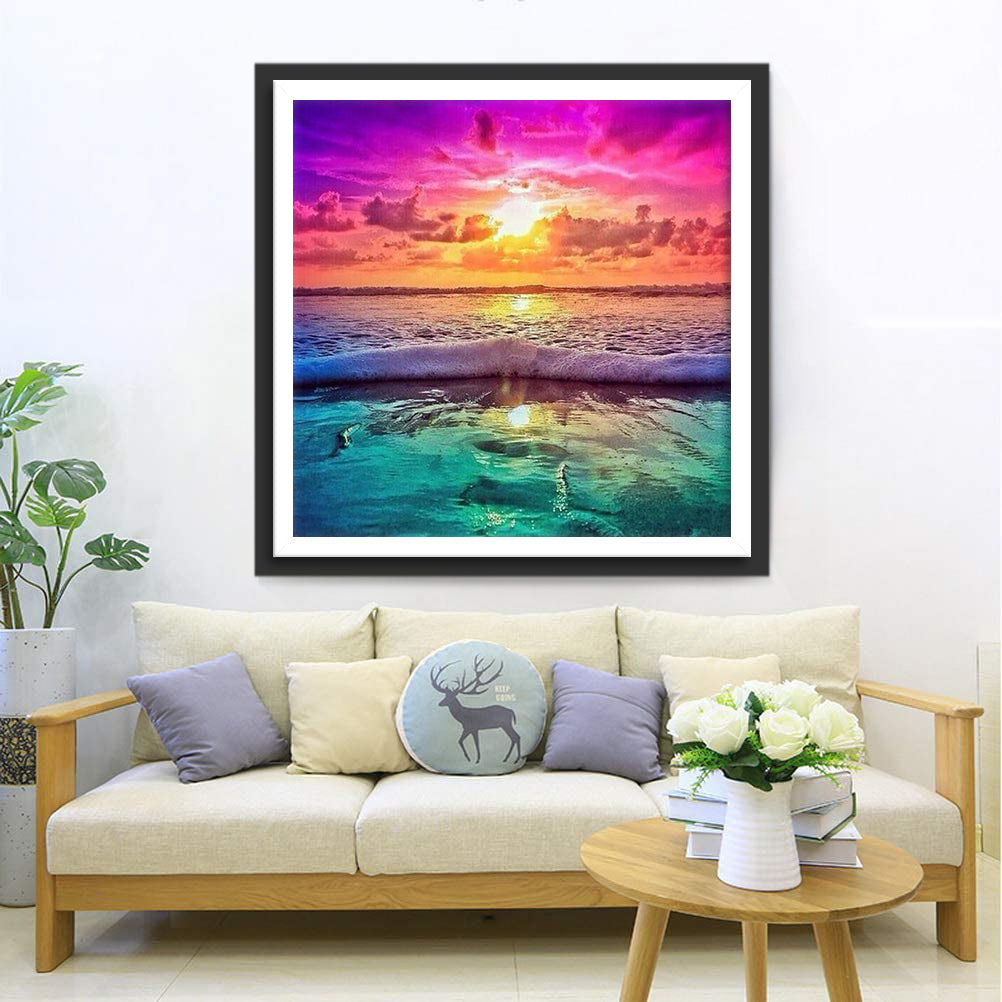 Multicolored Sea and Sky Diamond Painting