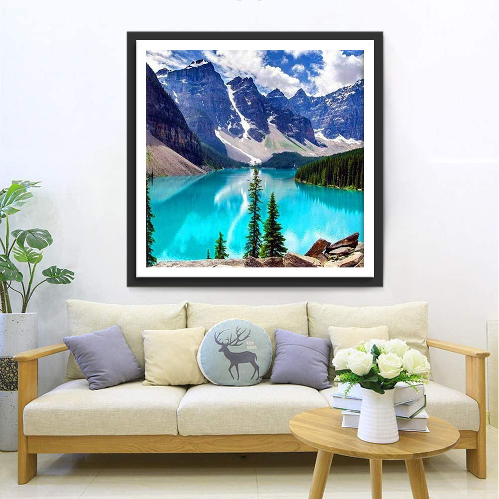 Lake and Snowy Mountains Diamond Painting