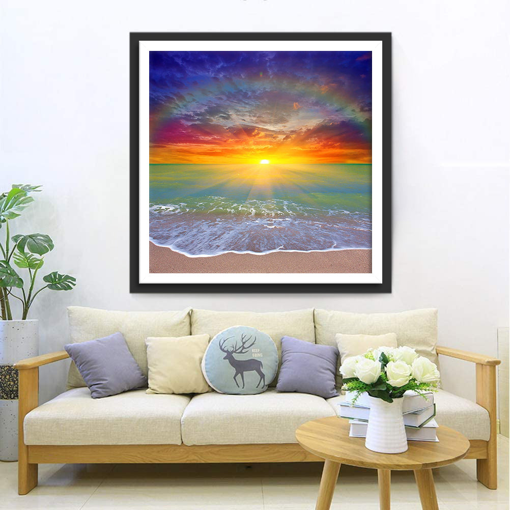 Sea and Rainbow Diamond Painting