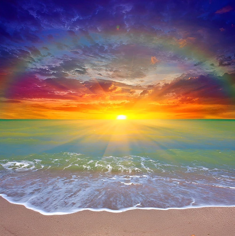 Sea and Rainbow Diamond Painting