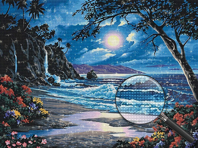 Sea and Moon Clear 5D DIY Diamond Painting Kits