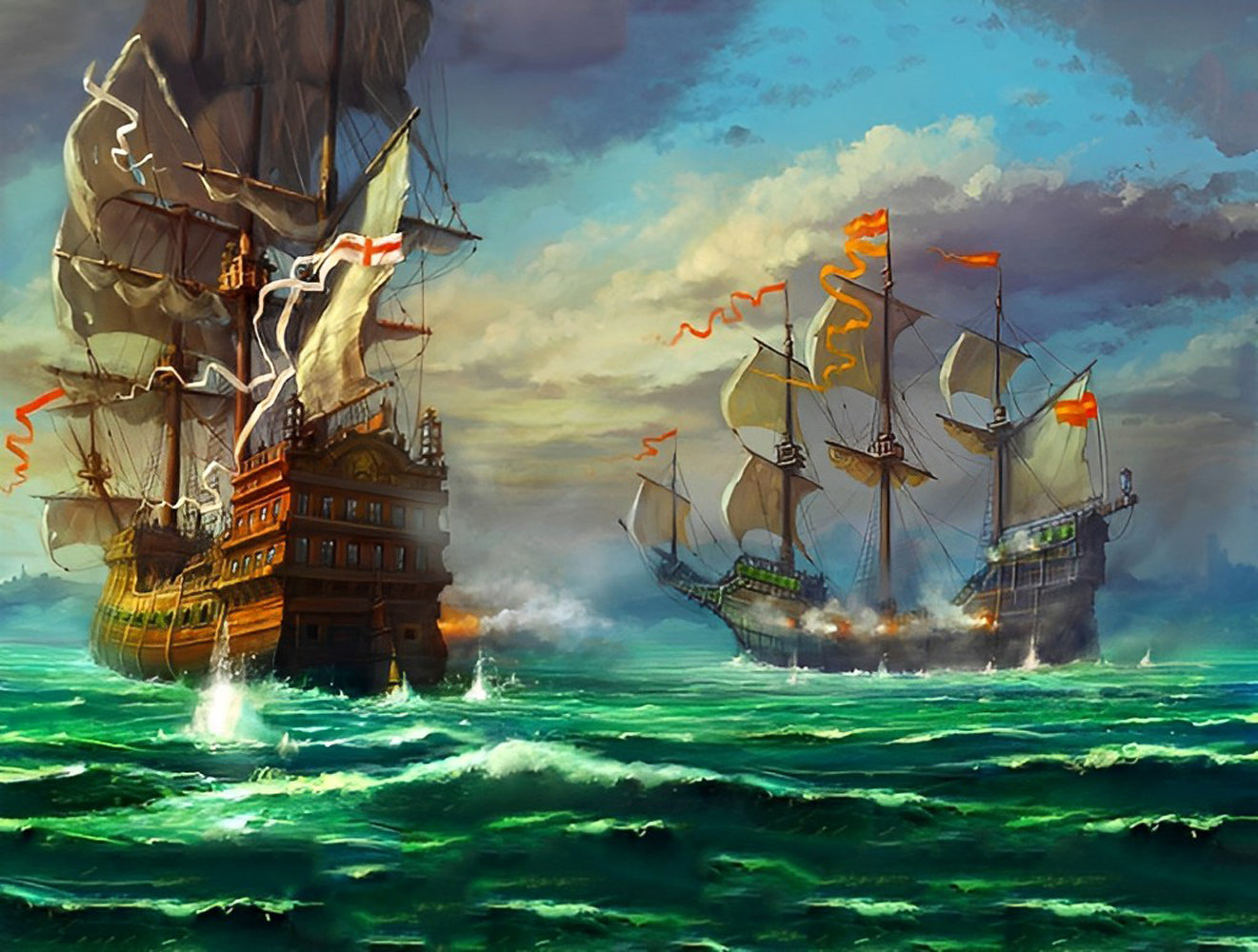 Sailboats on the Sea Diamond Painting