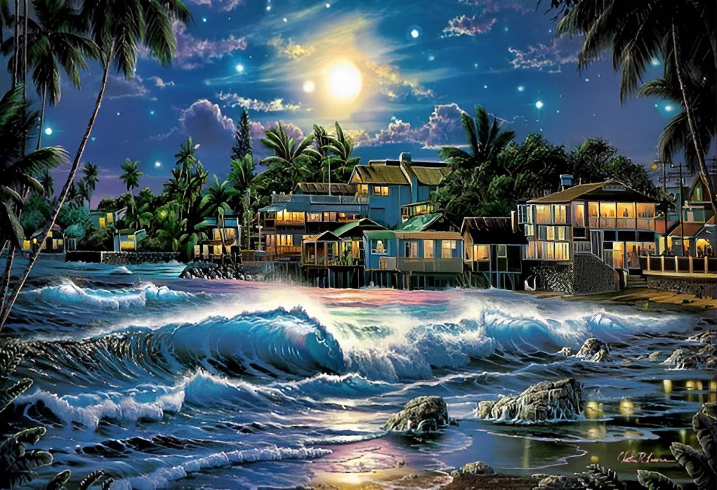 Beautiful Seaside Town Diamond Painting