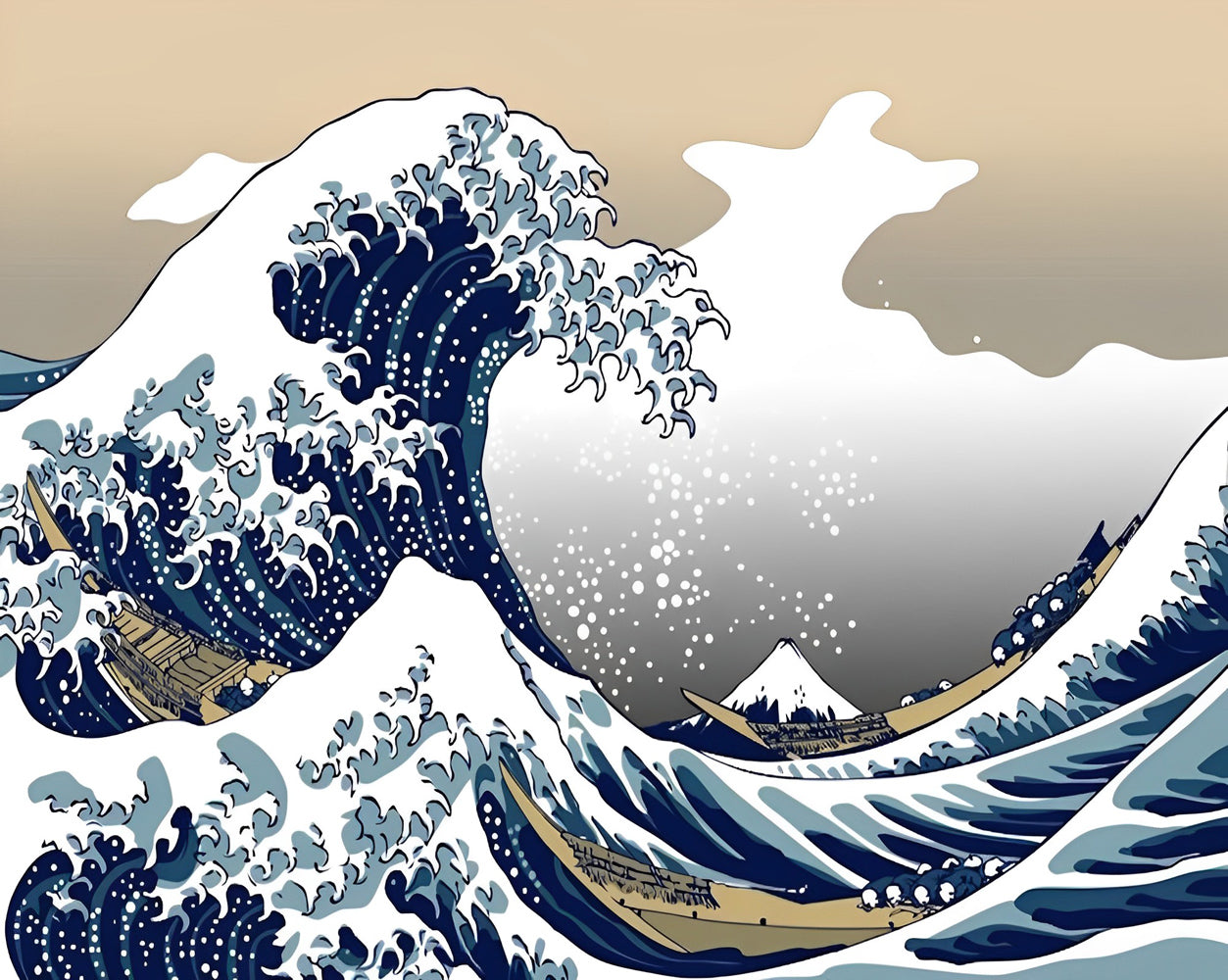 Ukiyo-e and the Waves Diamond Painting