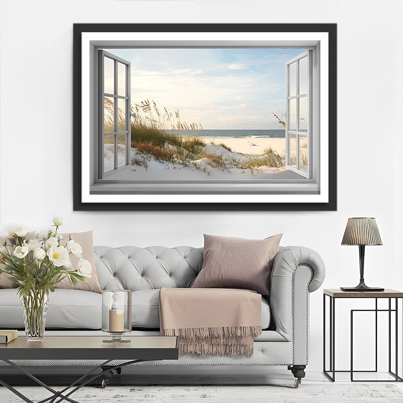 The Beach Outside the Window Diamond Painting