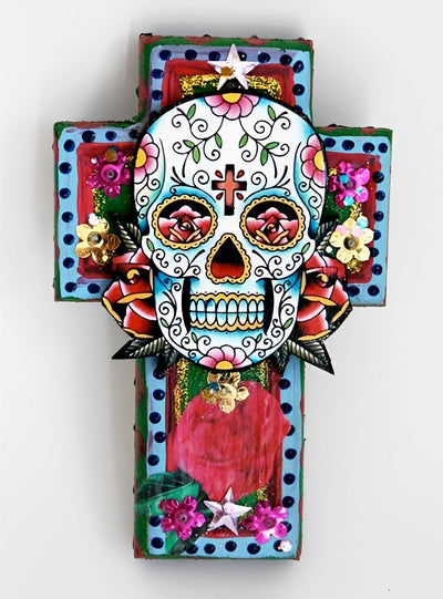 Skull and Flower Cross 5D DIY Diamond Painting Kits