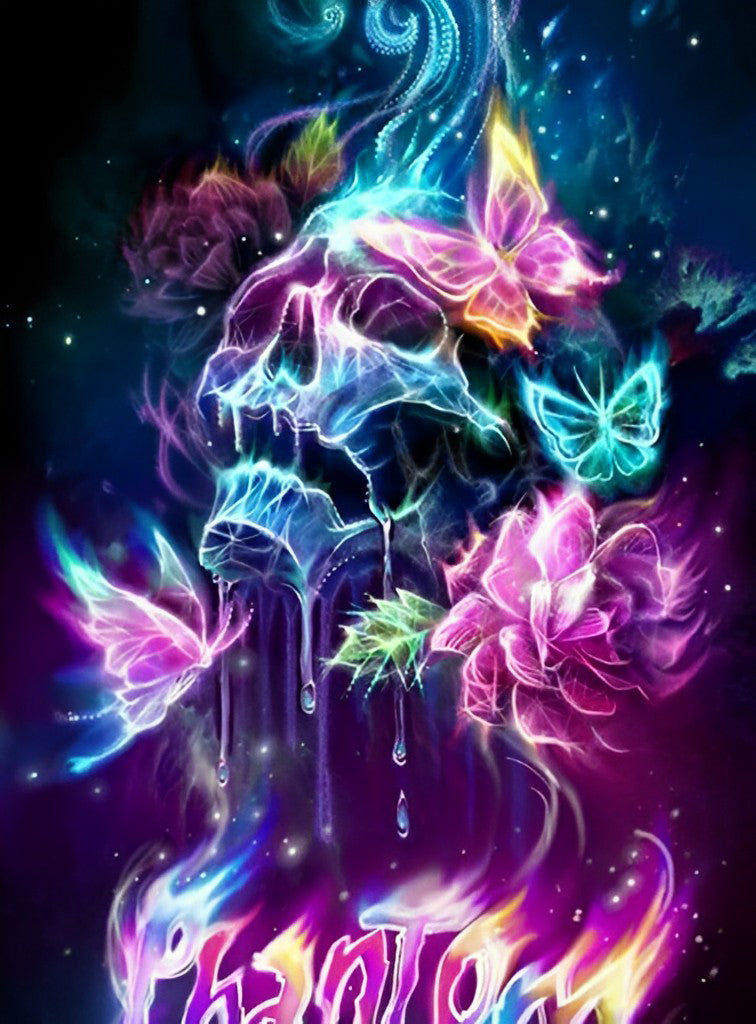 Butterfly Ghost and Skull Popular Diamond Painting