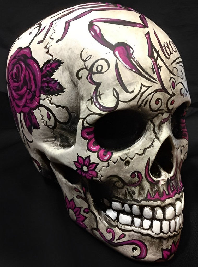 Skull and Flower Tattoo Diamond Painting