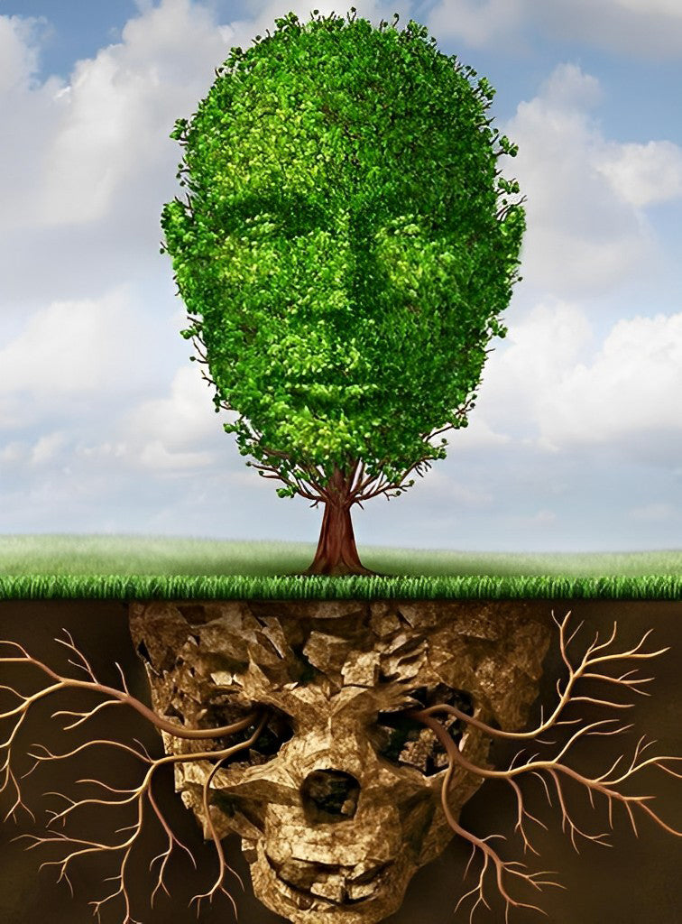 Tree and Human Head Diamond Painting
