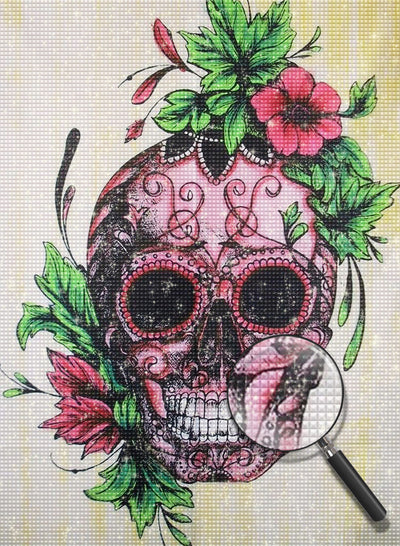 Rose Skull with Flowers 5D DIY Diamond Painting Kits