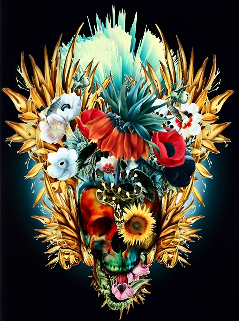 Skull with Mask Diamond Painting