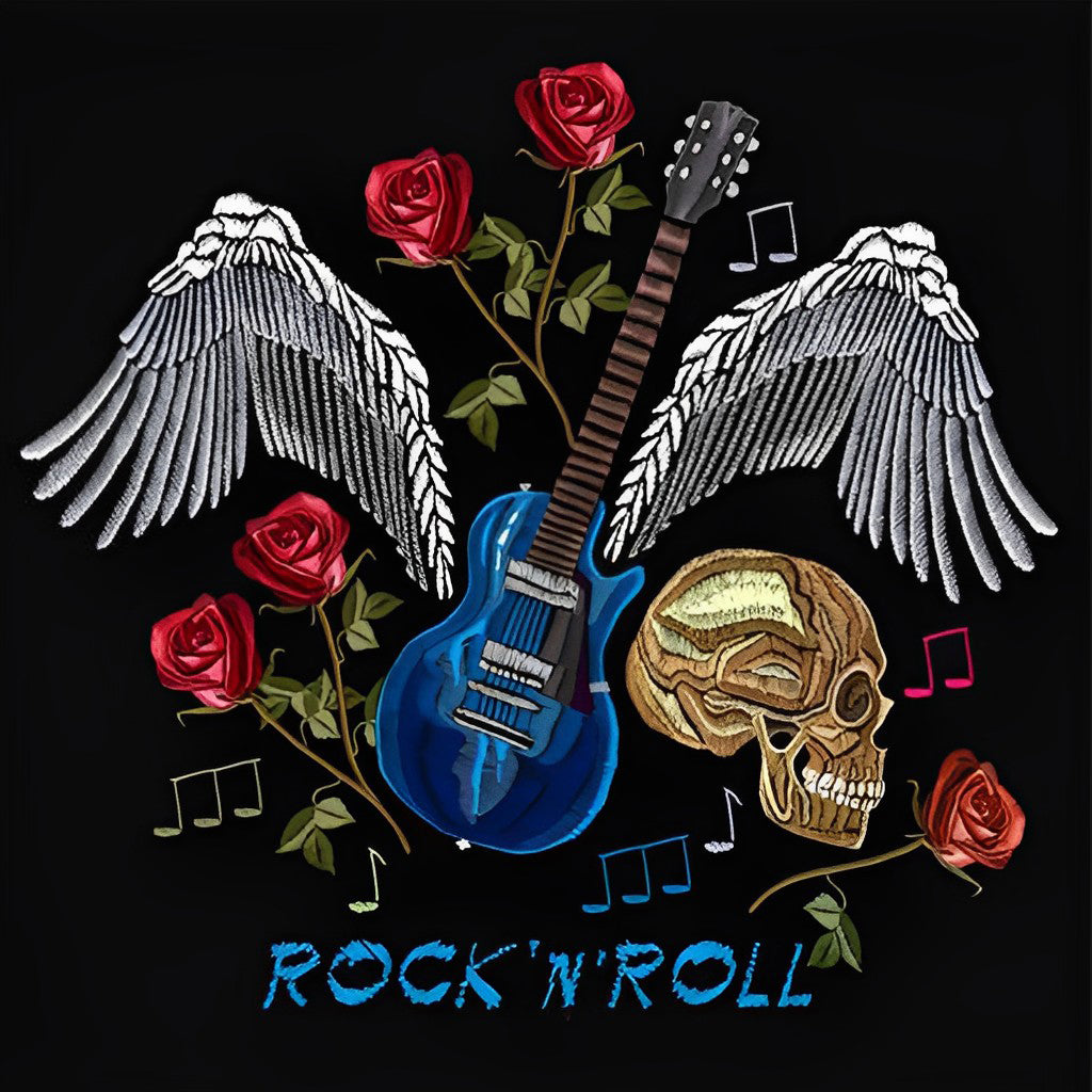 Skull and Guitar Diamond Painting