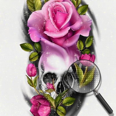 Skull with a Rose on the Head 5D DIY Diamond Painting Kits