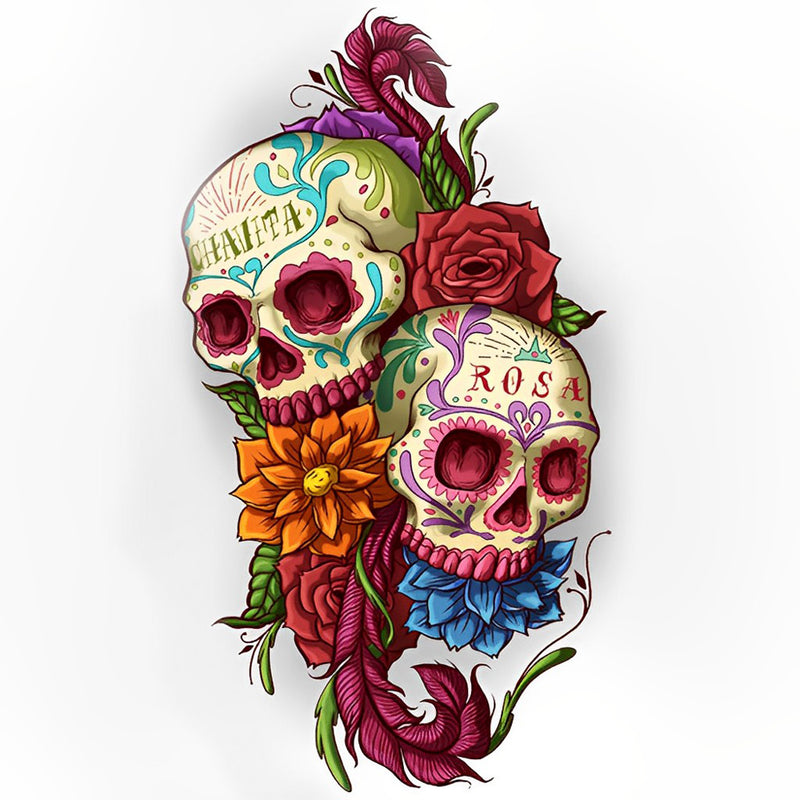 Skulls and Flowers 5D DIY Diamond Painting Kits
