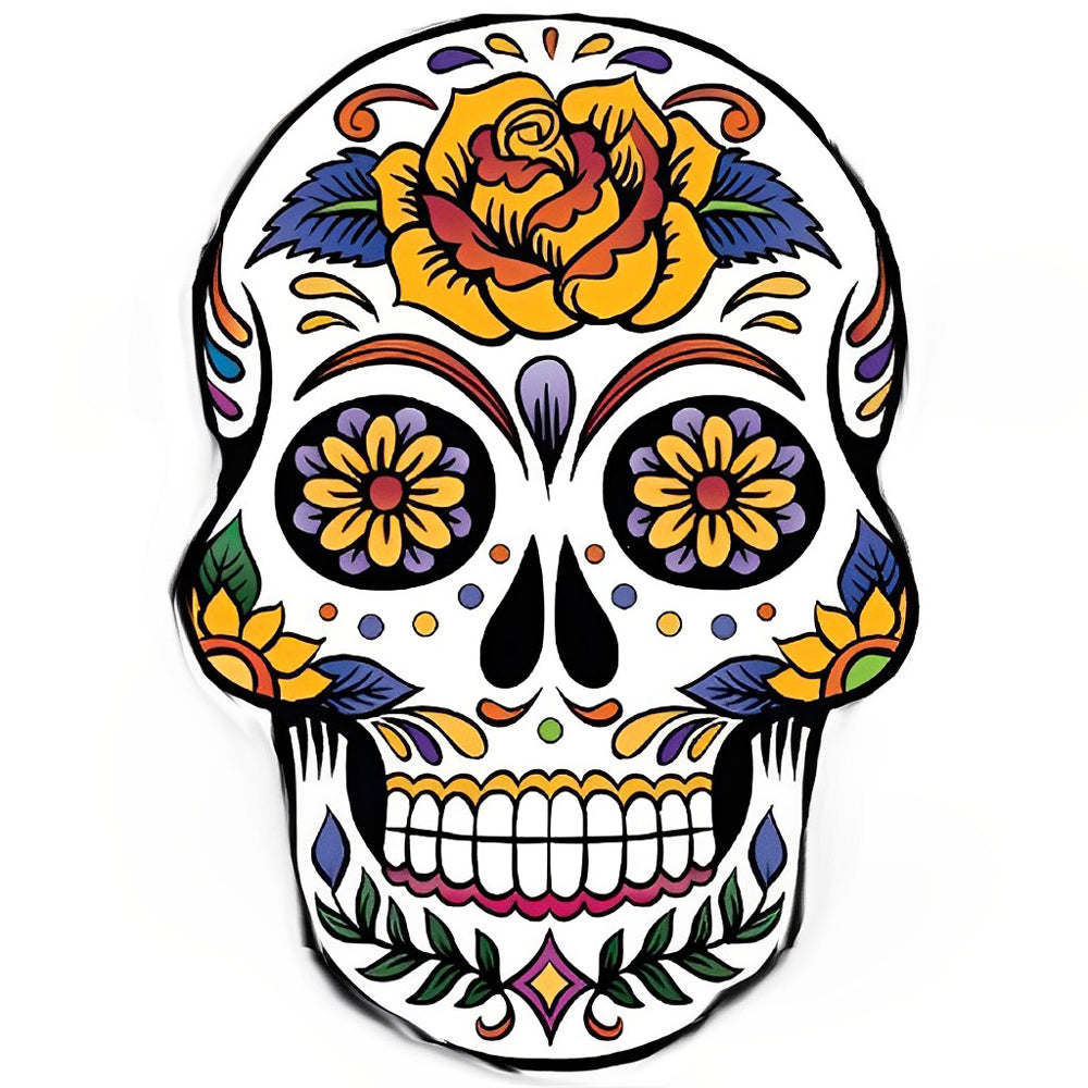 Skull with Yellow Flowers Diamond Painting