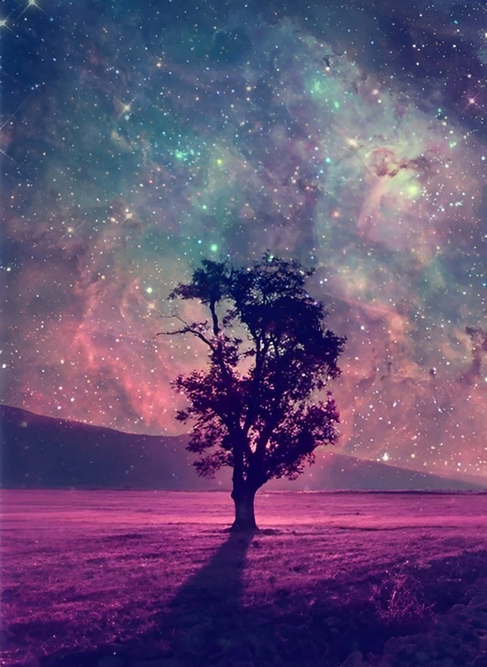 Tree under the Starry Sky Diamond Painting
