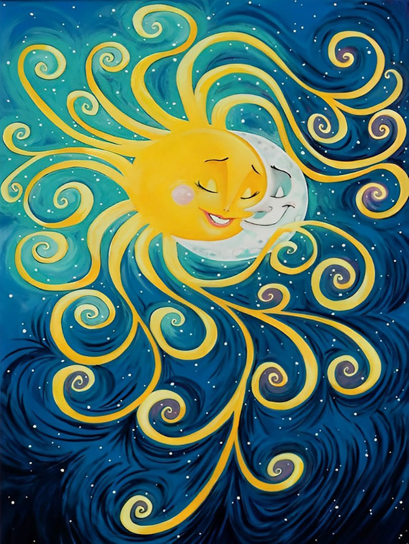 The Sun and the Moon 5D DIY Diamond Painting Kits