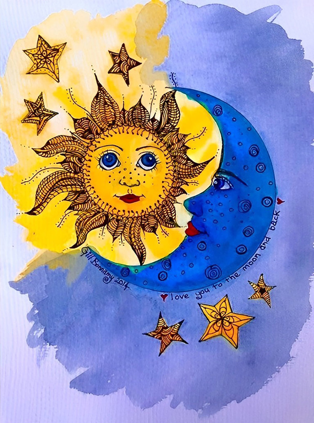 Sun and Earth Drawn Diamond Painting