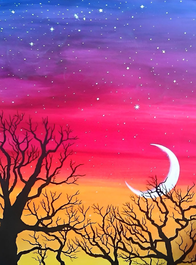 Multicolored Sky and Dead Trees 5D DIY Diamond Painting Kits