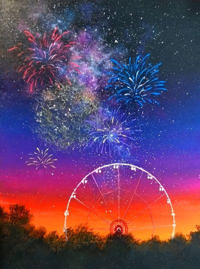 Fireworks and Ferris Wheel 5D DIY Diamond Painting Kits
