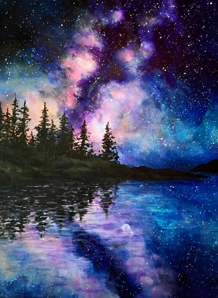 Landscape under the Starry Sky  Diamond Painting