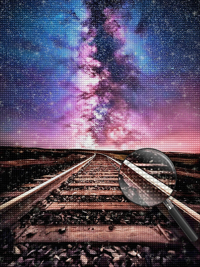 The Rails and the Starry Sky 5D DIY Diamond Painting Kits