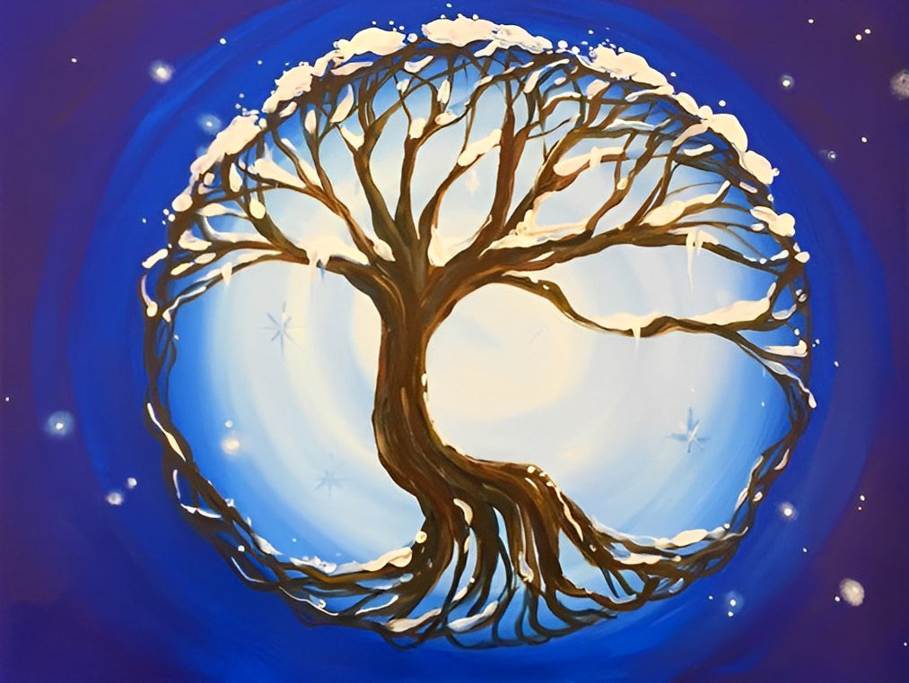 Snowy Tree Diamond Painting