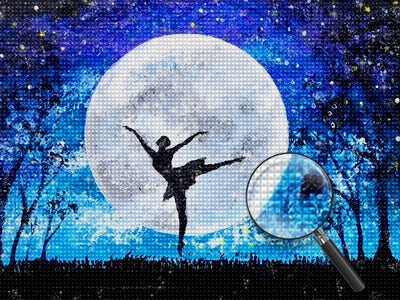 Starry Sky and Ballet Dancer Diamond Painting