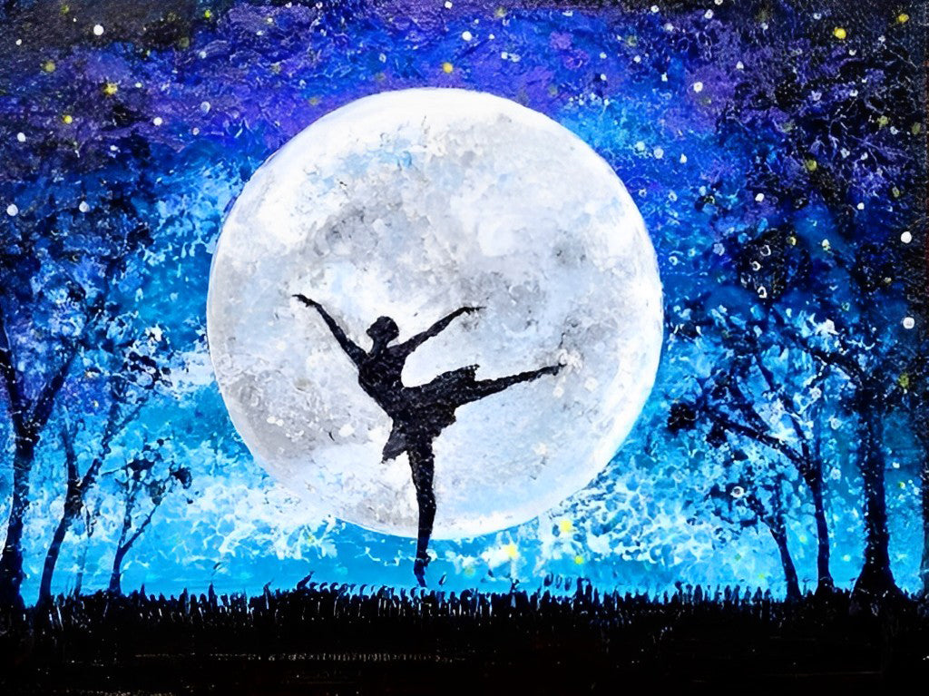 Starry Sky and Ballet Dancer Diamond Painting