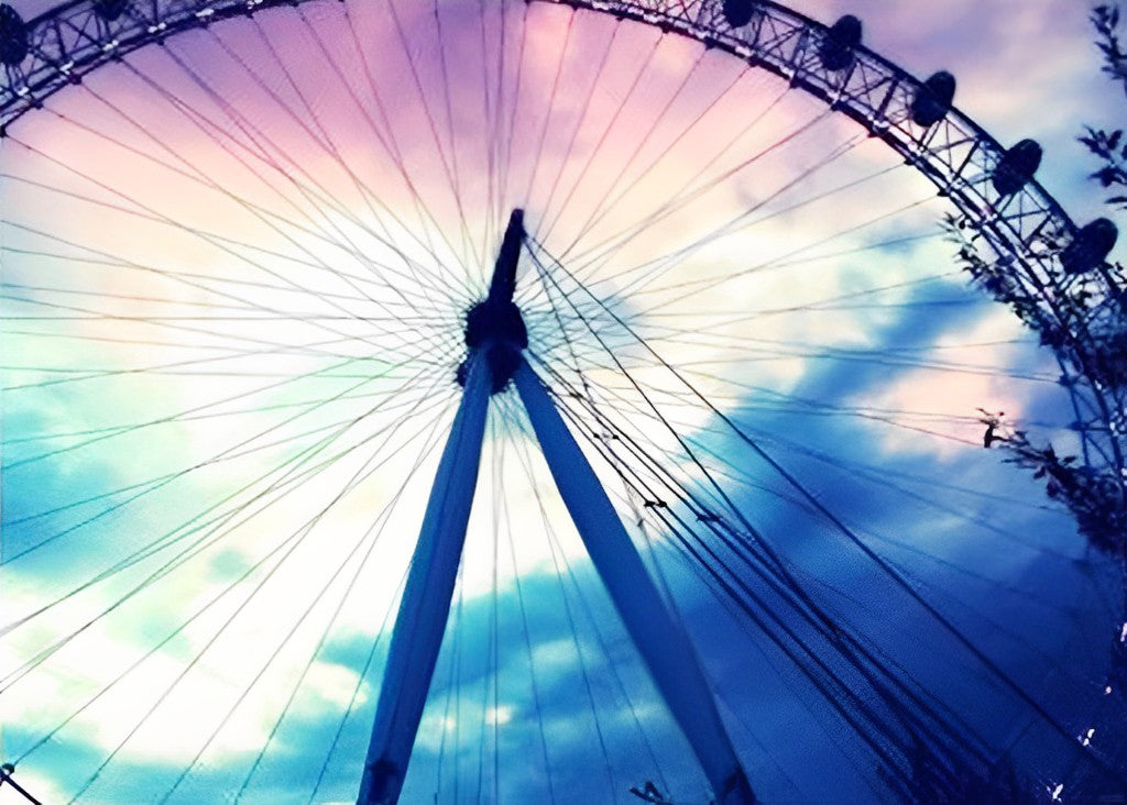 Tricolor Sky and Ferris Wheel Diamond Painting
