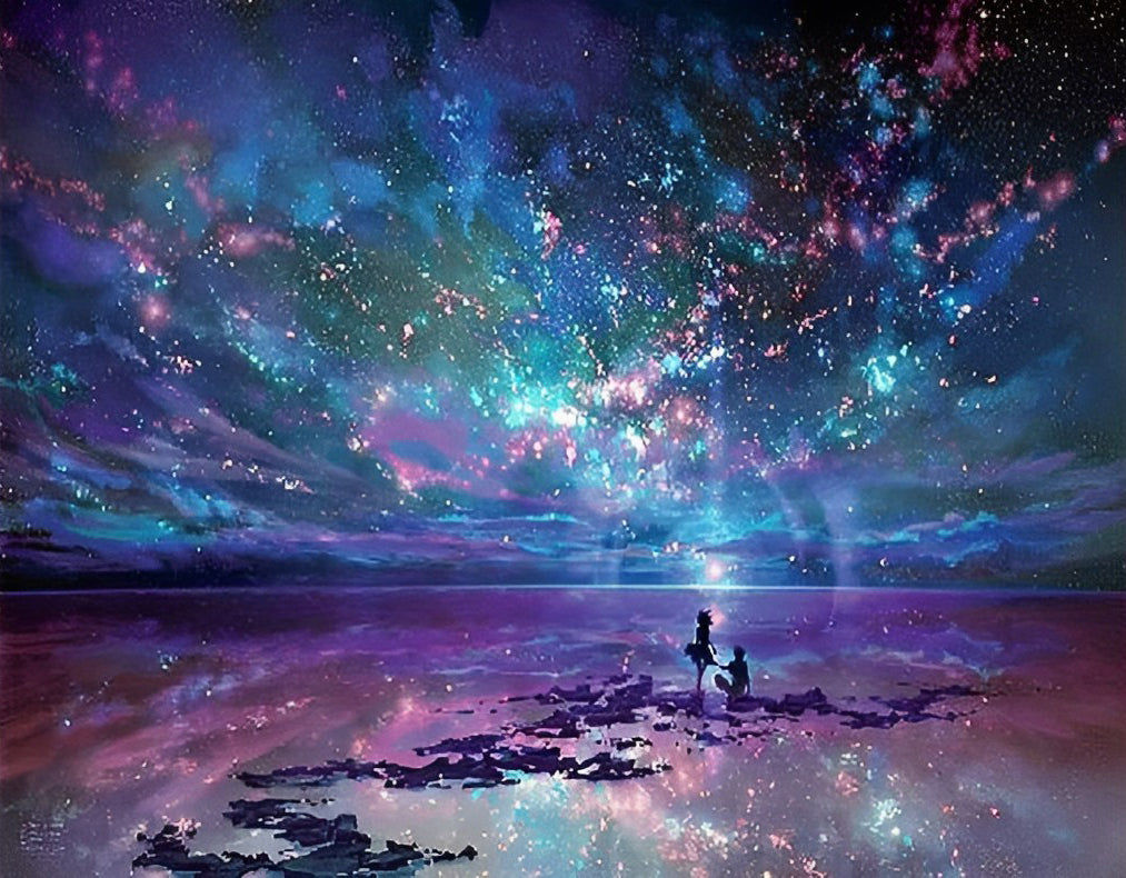 Starry Sky and Proposal Diamond Painting