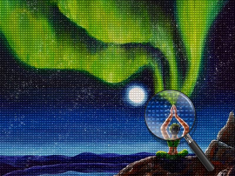 Aurora Borealis and Woman Diamond Painting