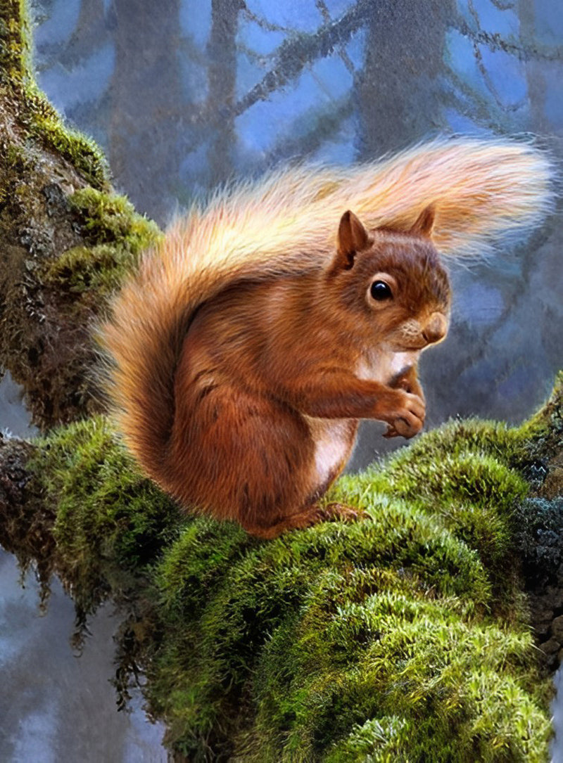 Squirrel on the Branch Diamond Painting