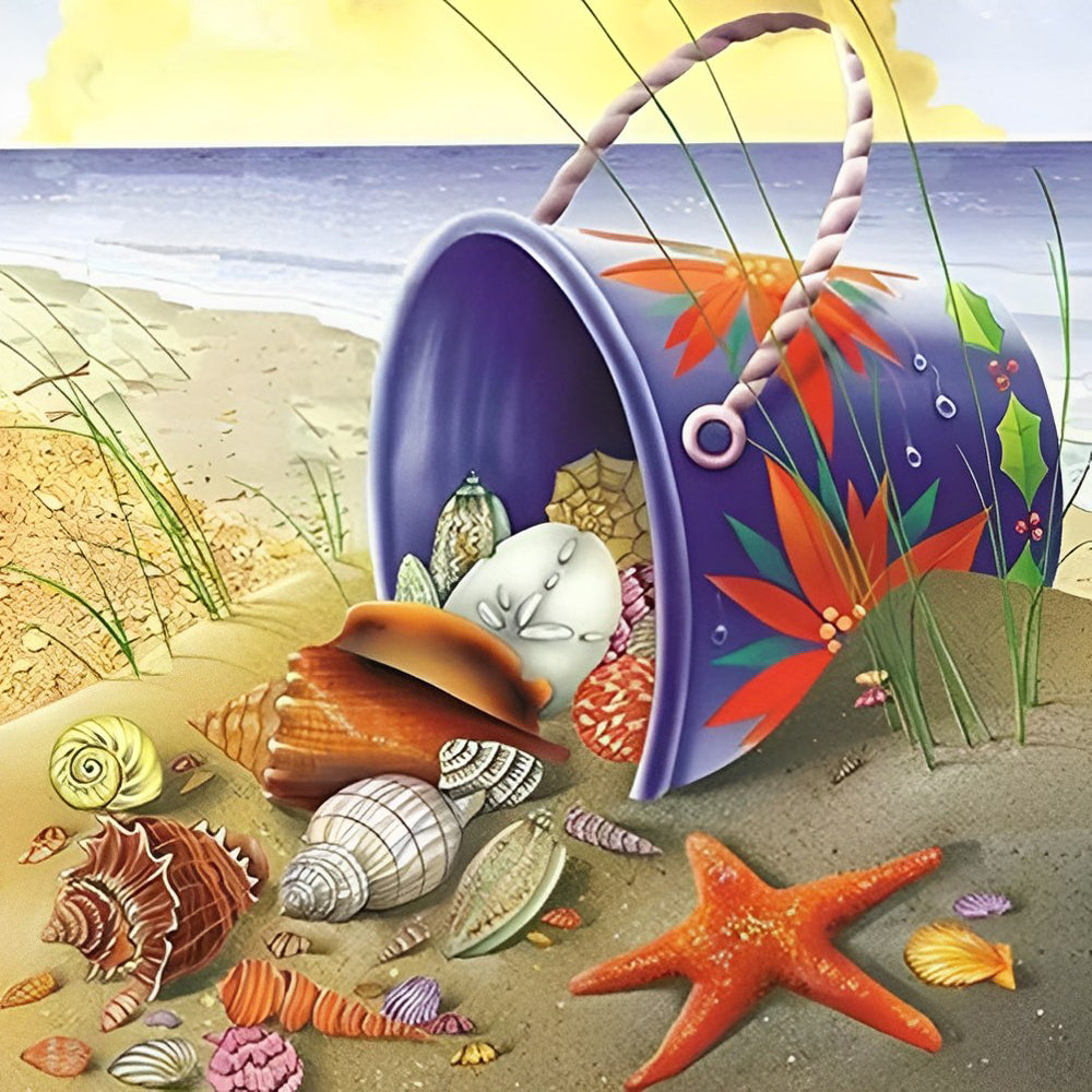 Starfish and Bucket Diamond Painting