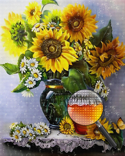 Sunflowers and a Pot of Honey 5D DIY Diamond Painting Kits