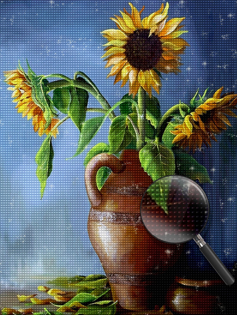 Sunflowers in Terracotta Pot 5D DIY Diamond Painting Kits