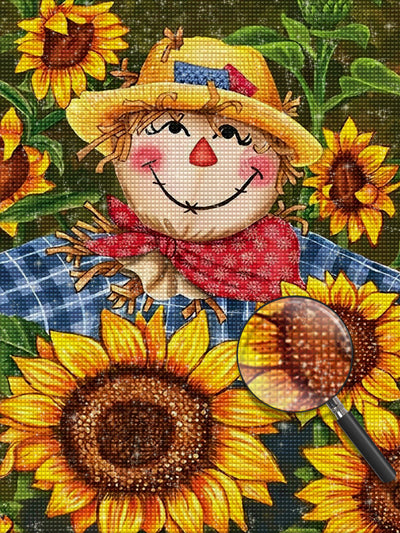 Sunflowers and Scarecrow 5D DIY Diamond Painting Kits