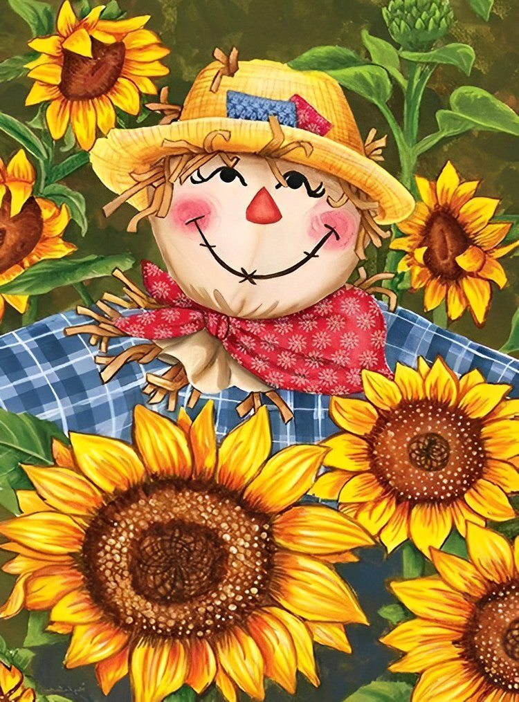 Sunflowers and Scarecrow 5D DIY Diamond Painting Kits