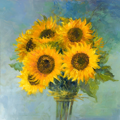 A Bouquet of Drawn Sunflowers Diamond Painting