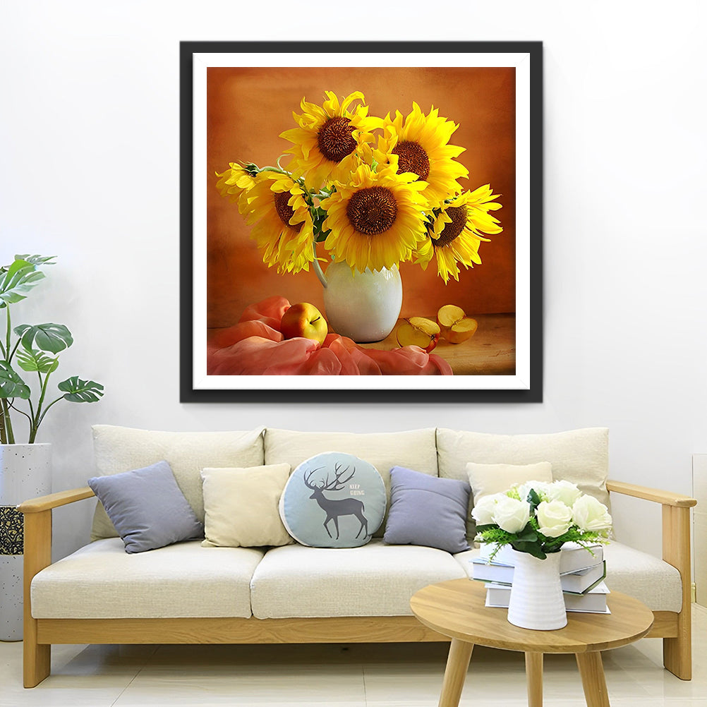 Sunflowers and Apples Diamond Painting