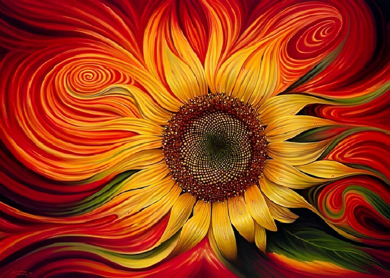 Abstract Sunflower 5D DIY Diamond Painting Kits