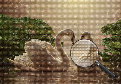Swans in the Lake 5D DIY Diamond Painting Kits