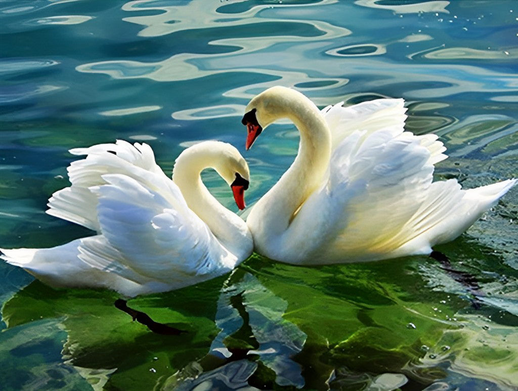 Couple of Swans Diamond Painting