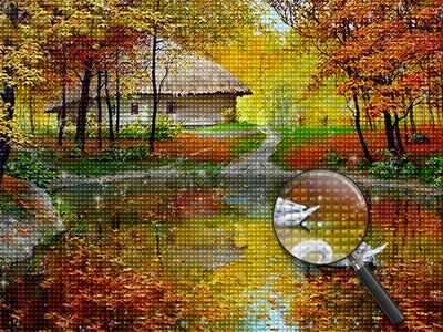 Swan and Autumn Landscape 5D DIY Diamond Painting Kits